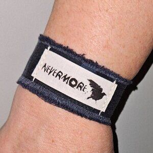 Nevermore Edgar Allen Poe Stretch Cuff Bracelet Goth Gothic Jewelry Poetry Gift